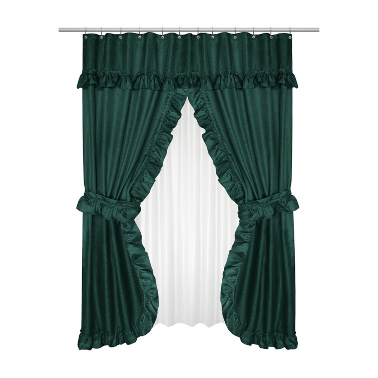 House of Hampton® Gahanna 5 Piece Double Swag Shower Curtain Set